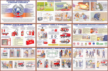 ПВ04 Умей действовать при пожаре (бумага, А3, 9 листов) - Плакаты - Пожарная безопасность - ohrana.inoy.org