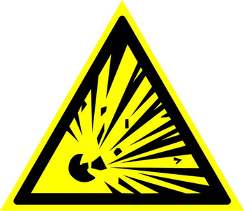 W02 взрывоопасно (пленка, сторона 200 мм) - Знаки безопасности - Предупреждающие знаки - ohrana.inoy.org